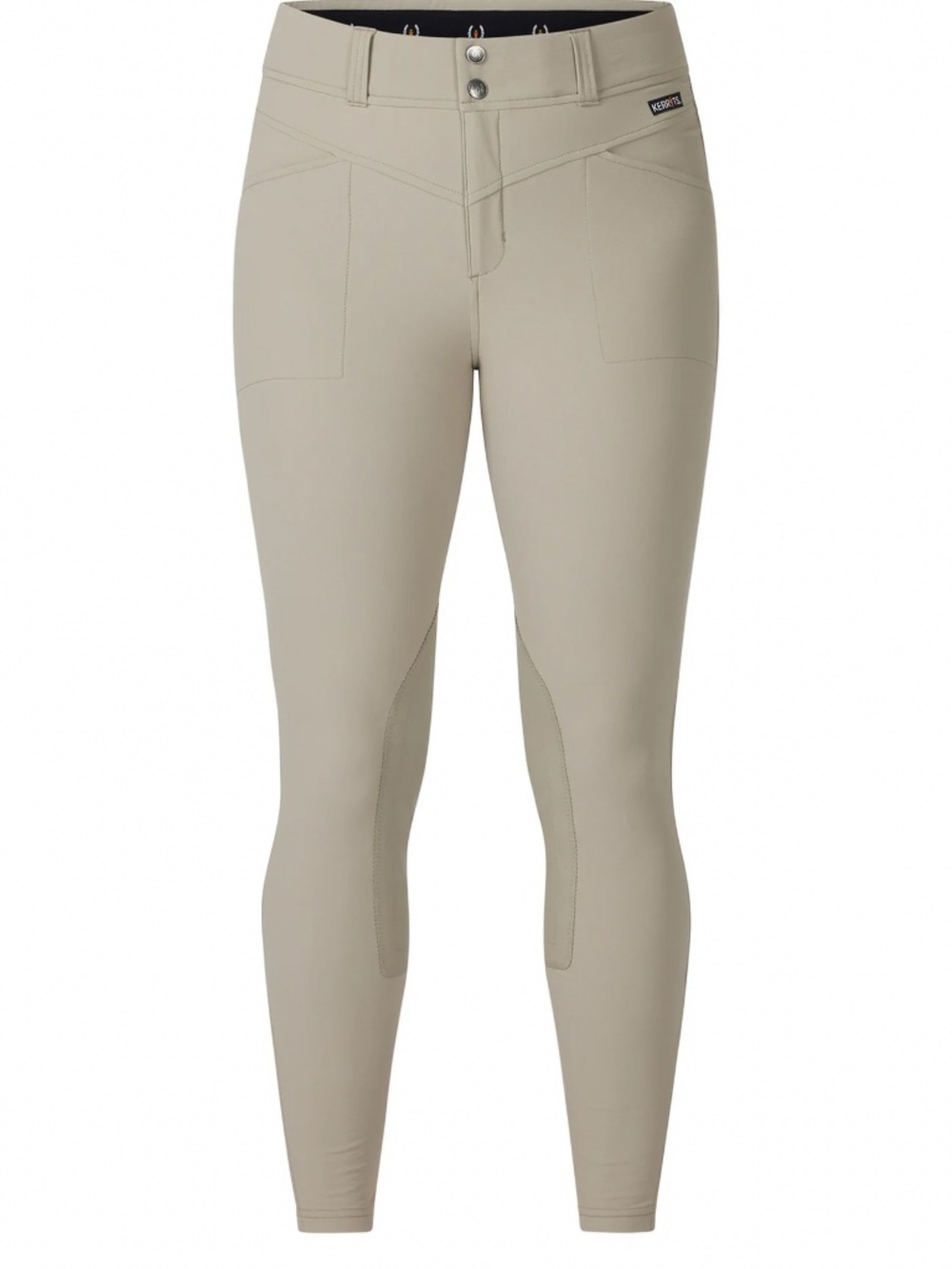 NWOT Kerrits Riding Pants Crossover II® Knee Patch Riding Breech Khaki Sz Small